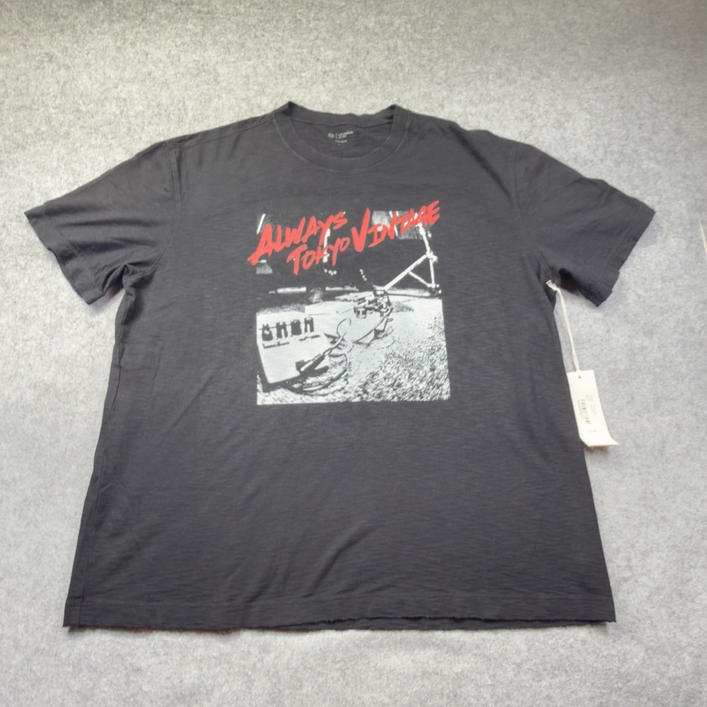 AG Adriano Goldschmied T-Shirt Mens L Black New Always Tokyo Vintage Graphic Tee